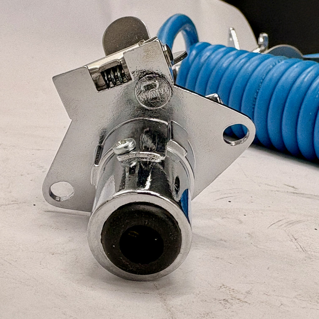Roadmaster RM-164 Hybrid Flexo-Coil 7-Way to 6-Way Power Cord – Blue – 8' (RM-164)