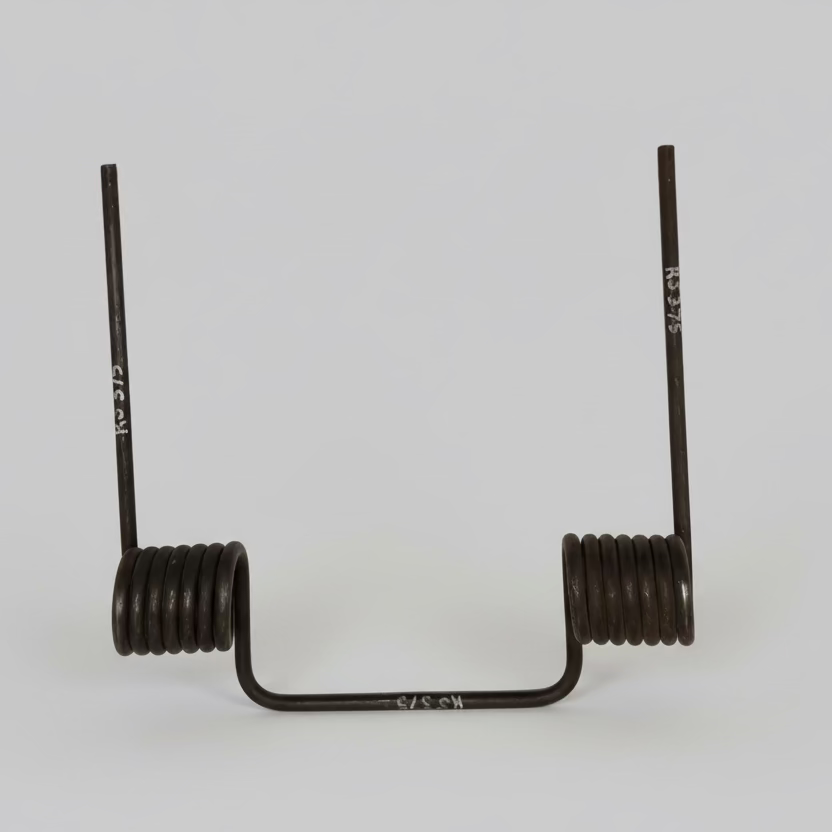 Double Torsion Ramp Spring – 1-3/4" Shaft – 0.375 Wire – 180° Leg Position (RS375)