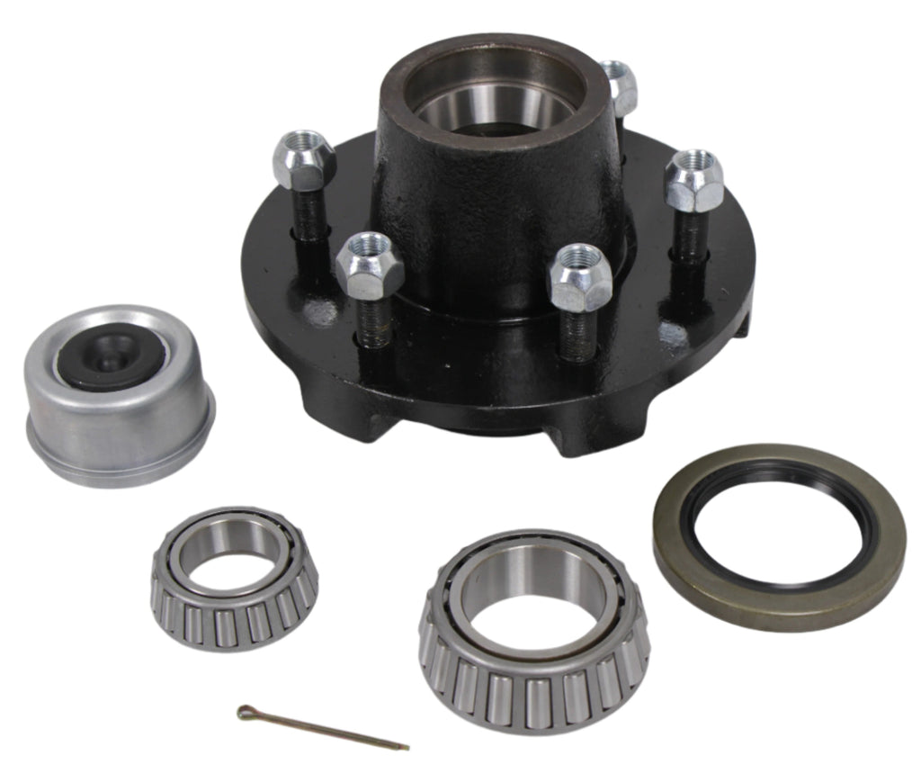 2X Idler Hub 6000# 6 x 5.5 Dexter 1/2" Stud Cupped & Studded 15123+25580 (008-213-09-KITX2)