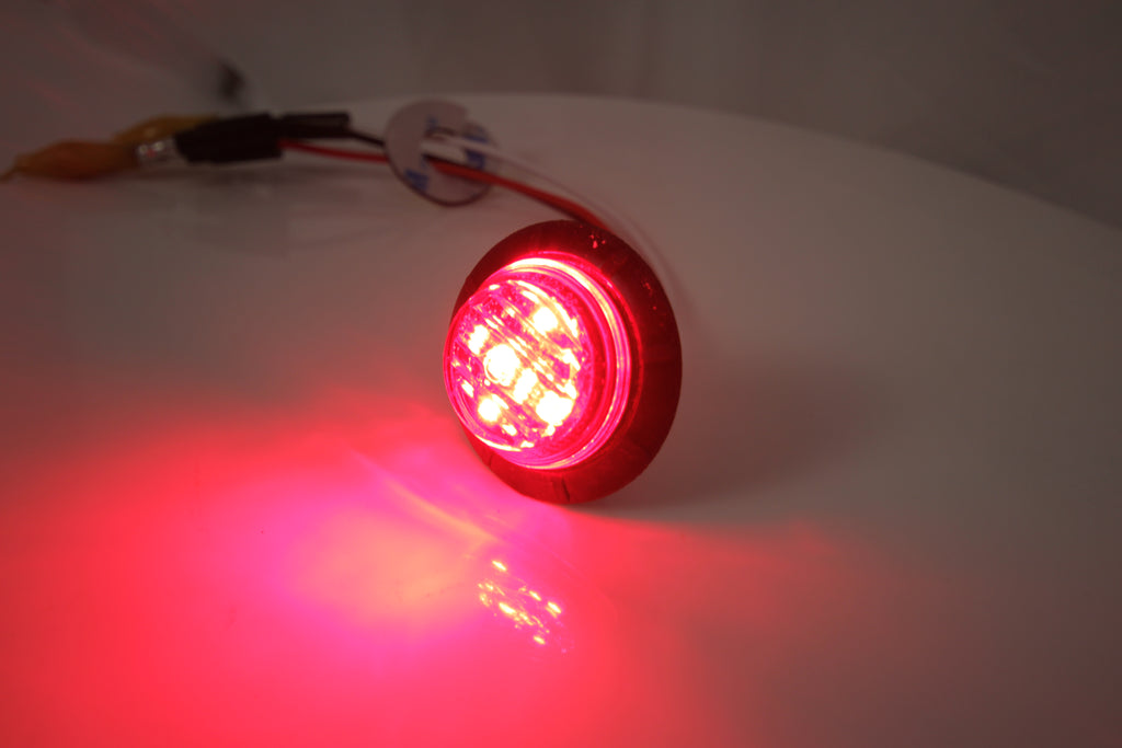 Maxxima 1.25" Round P2/P3/PC2 Clearance Marker Red/Auxiliary Stop 3/4" Mounting 3 Wire (M09410RAS)