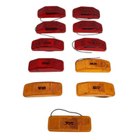 LED Marker Light Set — 7 Red and 4 Amber (Bargman 99 Style) (J-225-A-R-4-7)