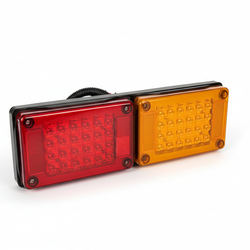 Jammy J-242 · 16" LED Stop / Turn / Tail Light Double Amber &amp; Red · Isuzu NPR LED Upgrade (J-242)