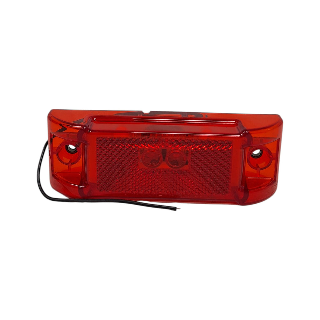 2" x 6" Red Reflective Clearance Marker Light Trailer Truck RV Camper J485 (J-485-R)