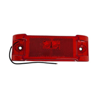 2" x 6" Red Reflective Clearance Marker Light Trailer Truck RV Camper J485 (J-485-R)