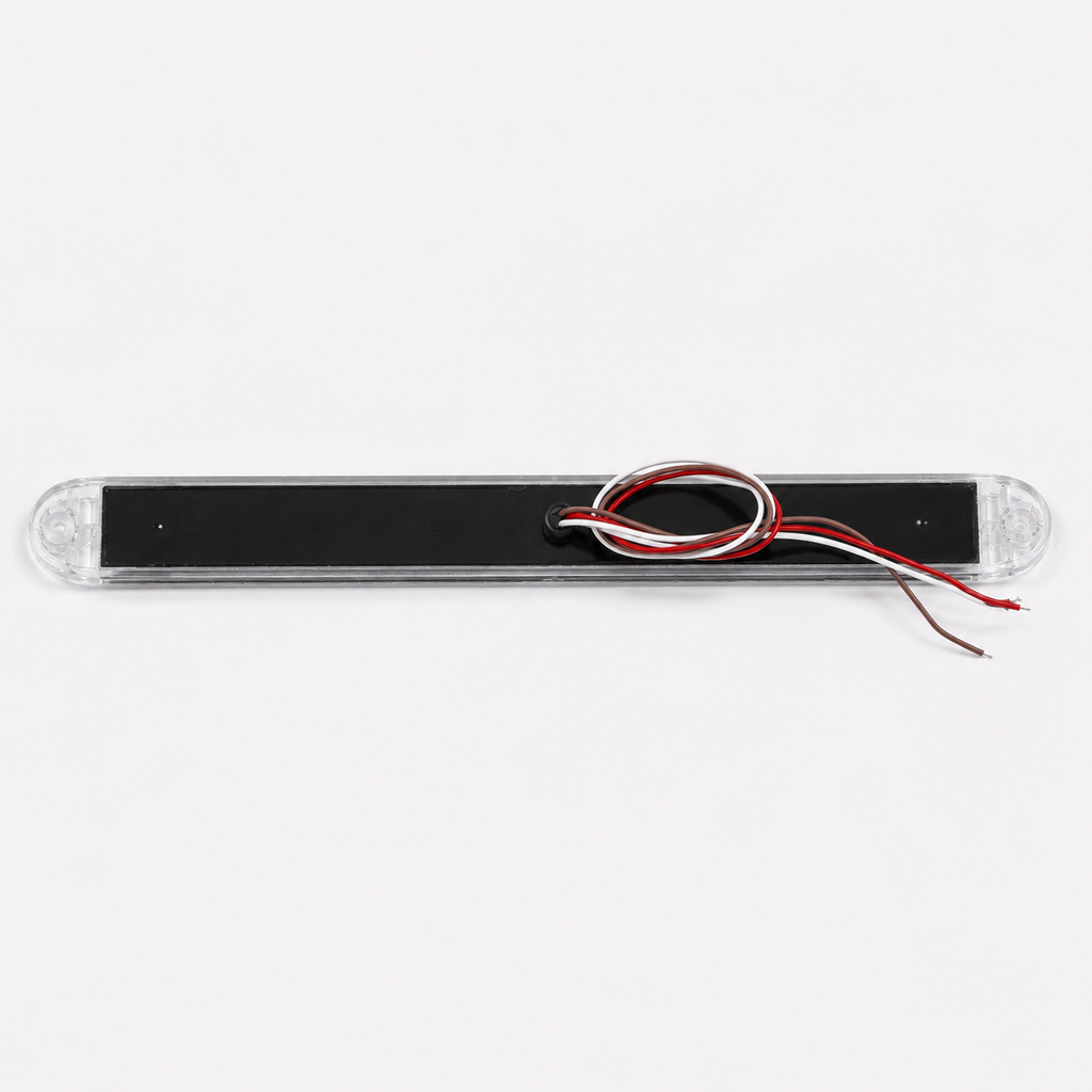 2 -LED 15" Slim Trailer Stop Turn Tail Brake Red Light-Clear Lens, Truck (J-535-RC-LOTOF2)