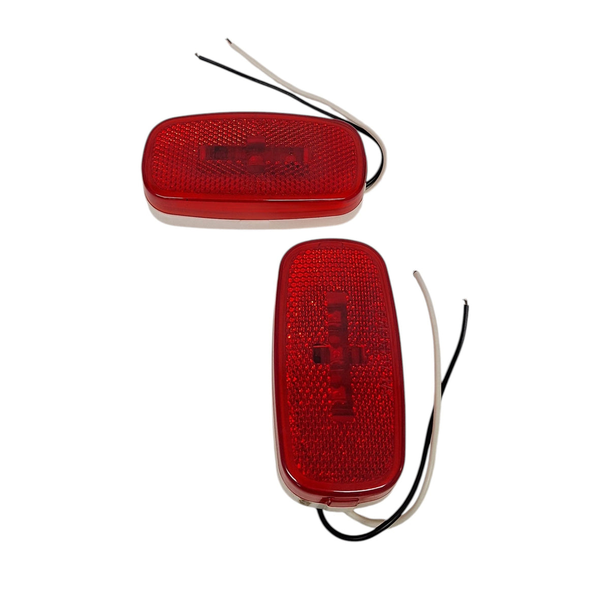 Two - Jammy Trailer ATV Marker Clearance Lights 4" x 2"  LED J-625/626  Red Red (J-625-R X 2)