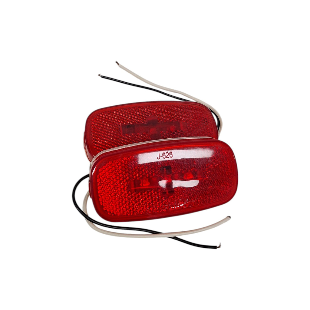 Two - Jammy Trailer ATV Marker Clearance Lights 4" x 2"  LED J-625/626  Red Red (J-625-R X 2)