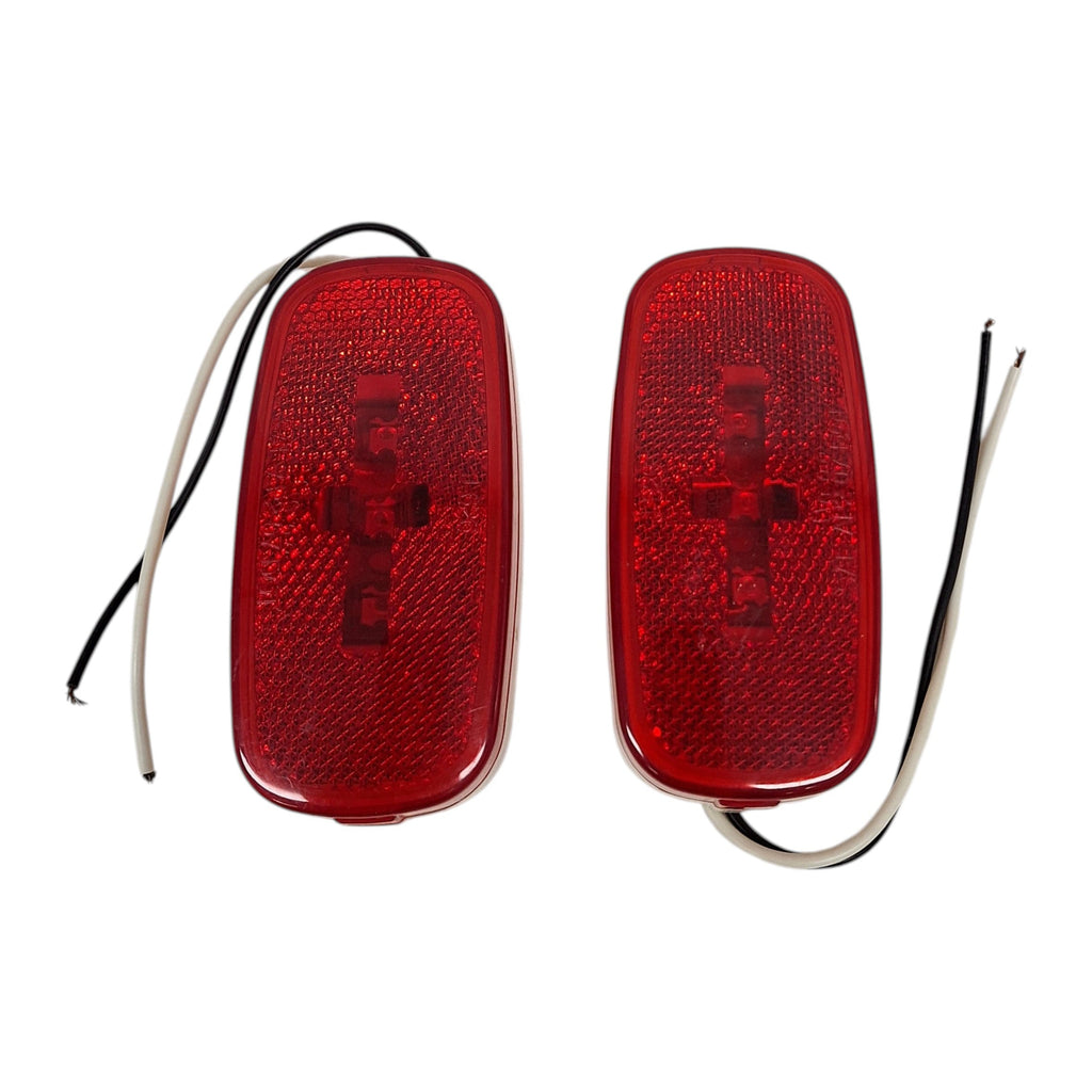 Two - Jammy Trailer ATV Marker Clearance Lights 4" x 2"  LED J-625/626  Red Red (J-625-R X 2)