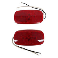 Two - Jammy Trailer ATV Marker Clearance Lights 4" x 2"  LED J-625/626  Red Red (J-625-R X 2)