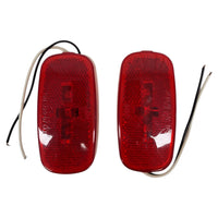 Two - Jammy Trailer ATV Marker Clearance Lights 4" x 2"  LED J-625/626  Red Red (J-625-R X 2)