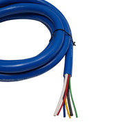 7 Way Trailer End Molded Plug w/ 12 feet of 7 Jacketed Wires RV Double Contact (J-7127-WH)