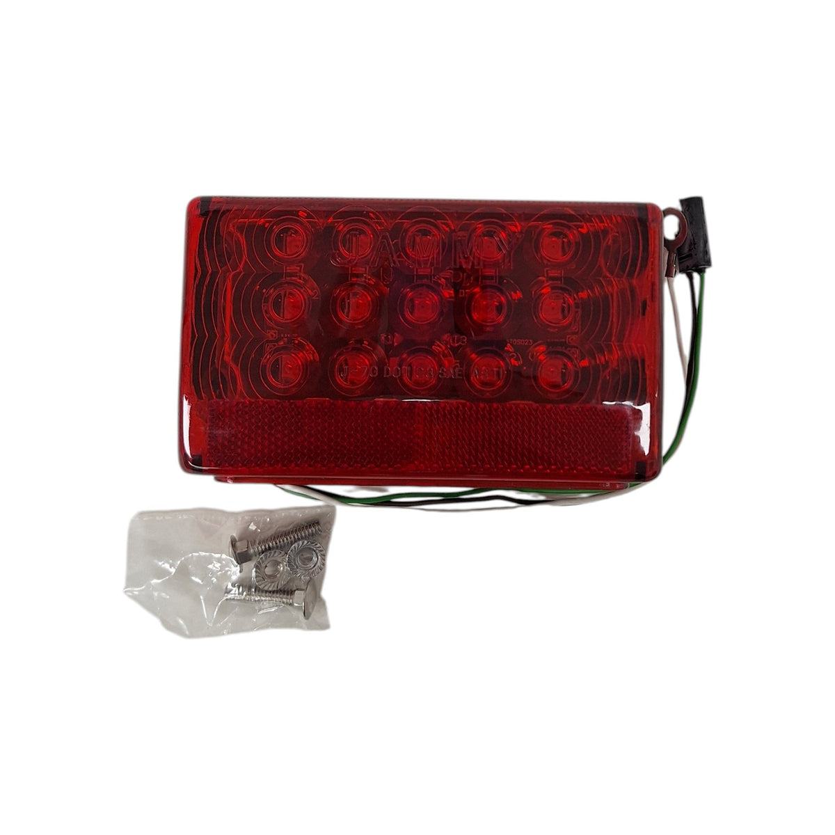 Jammy Red Rectangular Trailer Light - Right Side (J-72)