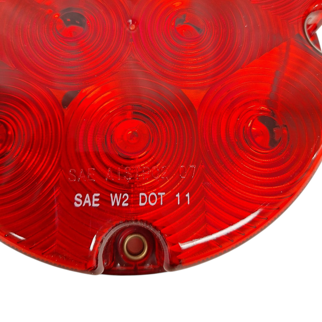 7" Round Red Warning Strobe Light LED Bus Lamp Tractor Truck Fail Safe Flasher (J-84-R)