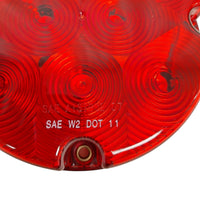 7" Round Red Warning Strobe Light LED Bus Lamp Tractor Truck Fail Safe Flasher (J-84-R)