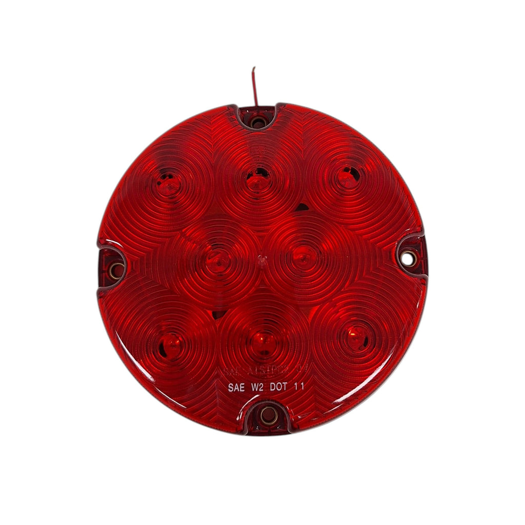 7" Round Red Warning Strobe Light LED Bus Lamp Tractor Truck Fail Safe Flasher (J-84-R)
