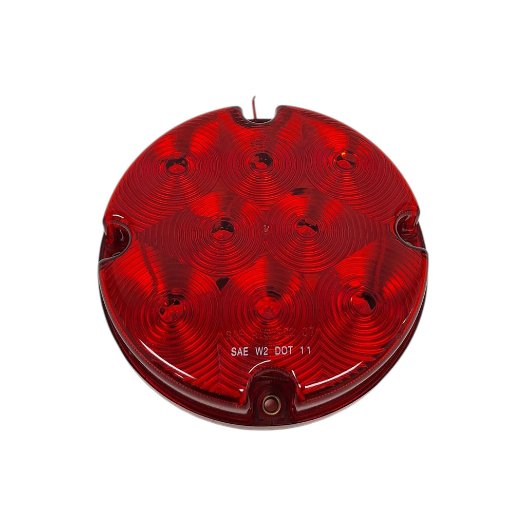 7" Round Red Warning Strobe Light LED Bus Lamp Tractor Truck Fail Safe Flasher (J-84-R)