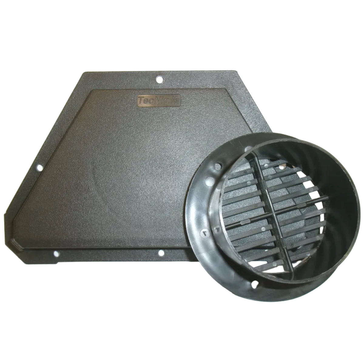 TecNiq Interior and Exterior Black Flow-Through Trailer Vent Kit (J00-0B00-KIT)