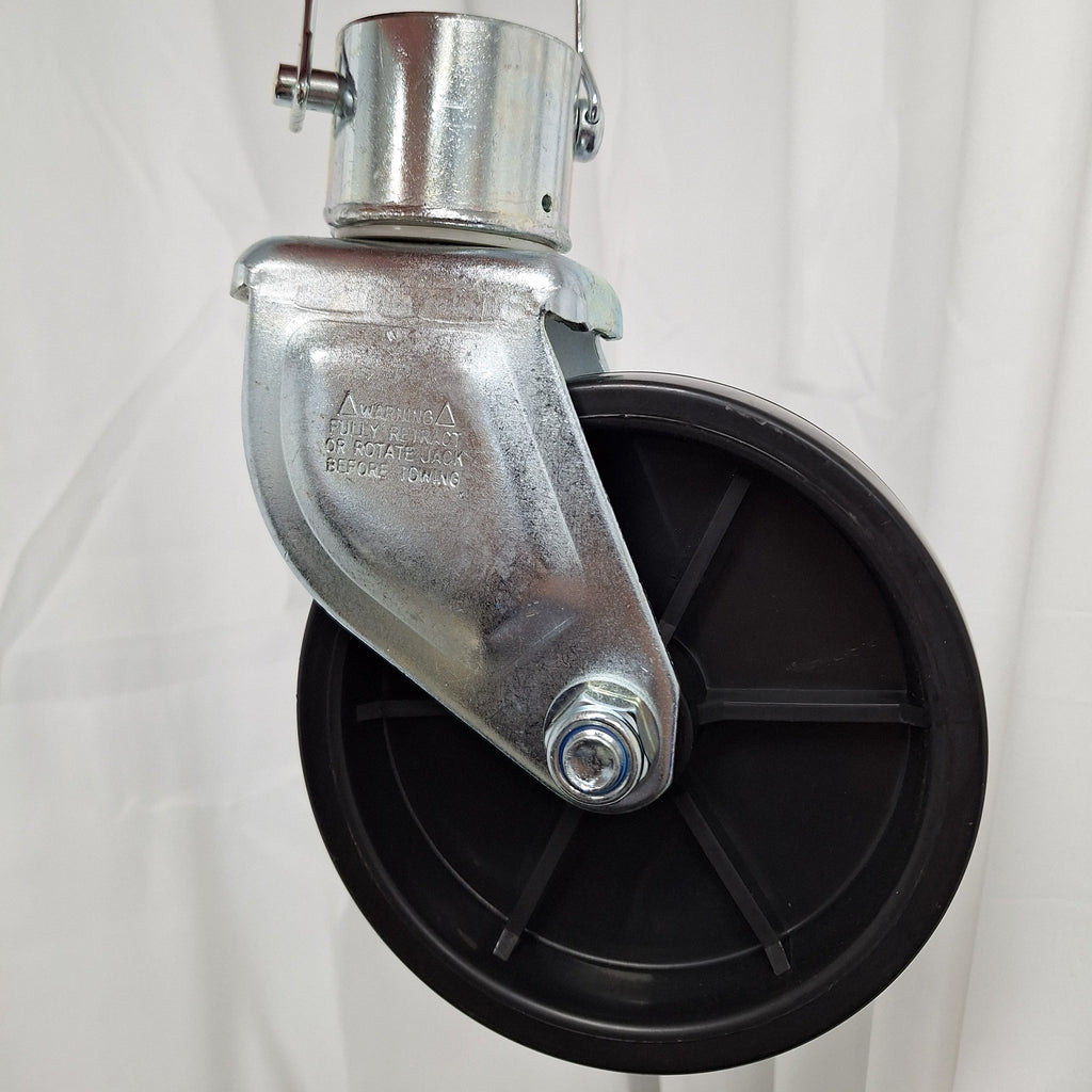 RAM Plastic Dolly Wheel Caster Assembly for 2" A-Frame Trailer Jacks with Snapper Pin (JC-101)