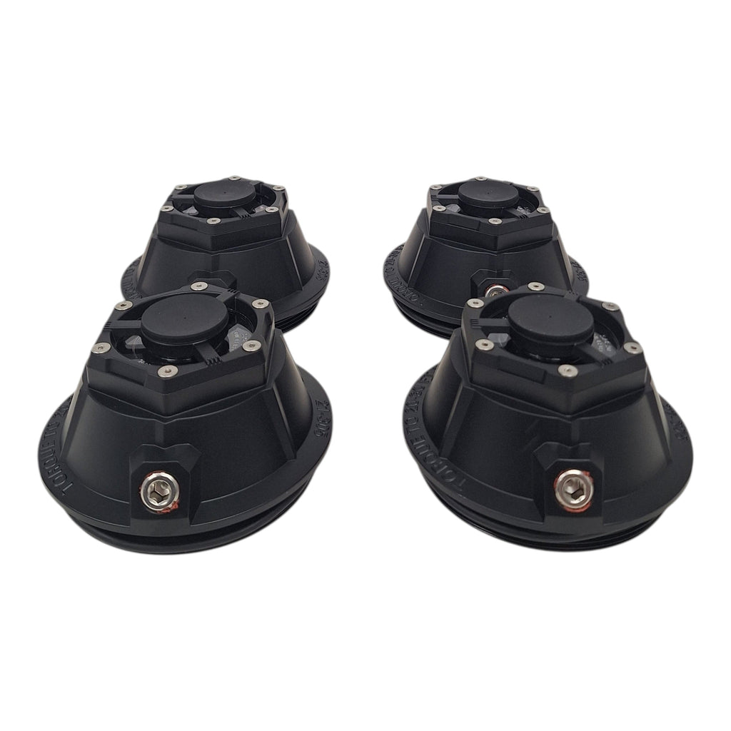 Four - Dexter FORTRESS 4" Diameter Aluminum Oil Cap for 10,000-16,000 lb axles (K21-305-00-FOUR)