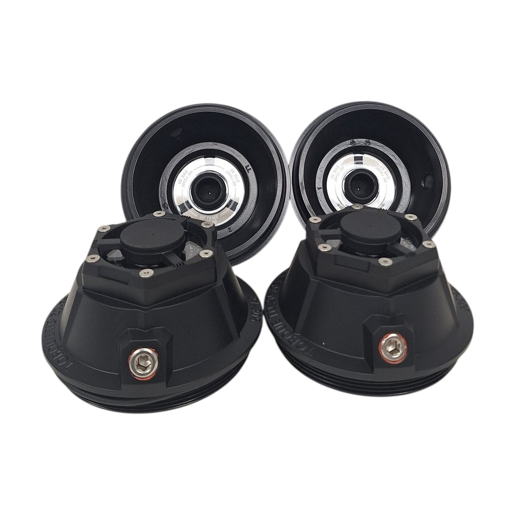 Four - Dexter FORTRESS 4" Diameter Aluminum Oil Cap for 10,000-16,000 lb axles (K21-305-00-FOUR)