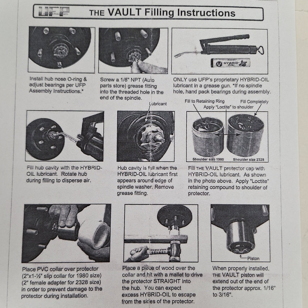 Dexter UFP Trailer Vault Service Kit: 4,200-5,200 lb | 2.328" Outer Bore (K71-029-00)