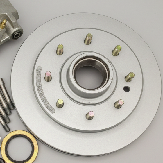 Dexter Kodiak Single Wheel Disc Brake Kit with Integrated Hub Rotor and 250 Caliper (K71-133-7-8-DDD-1W)