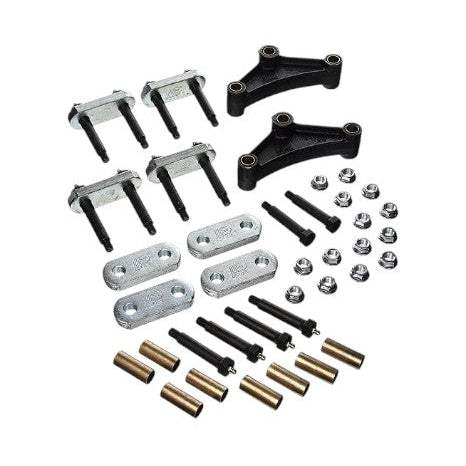Heavy Duty Suspension Rebuild Kit Eq-104s 2.25" HD Shackles 3.5" Wet Bolt Bronze Bushings Trailer Axle (K71-359-00-RP)