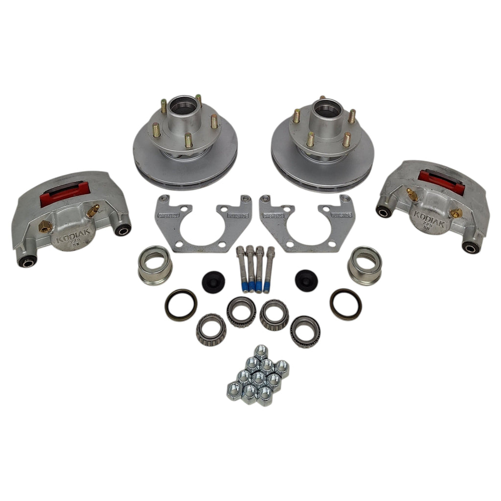 Kodiak 8" Disc Brake Kit | 5x4.5 Bolt Pattern | Dacromet 2,000 lbs EZ Lube (KOD27FR)