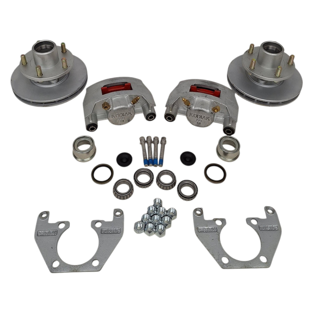 Kodiak 8" Disc Brake Kit | 5x4.5 Bolt Pattern | Dacromet 2,000 lbs EZ Lube (KOD27FR)
