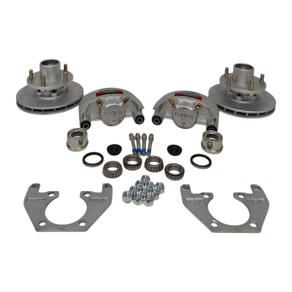 Kodiak 8" Disc Brake Kit | 5x4.5 Bolt Pattern | Dacromet 2,000 lbs EZ Lube (KOD27FR)