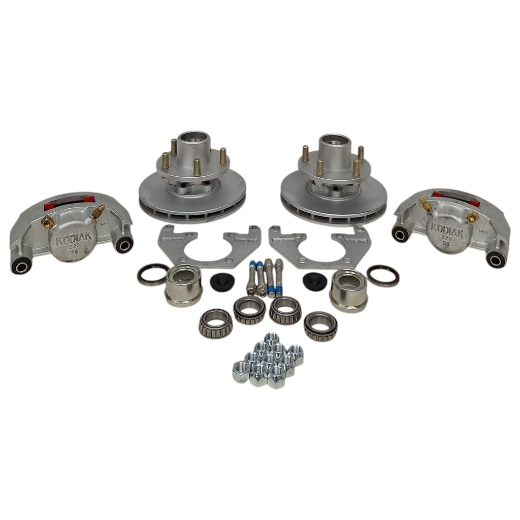 Kodiak 8" Disc Brake Kit | 5x4.5 Bolt Pattern | Dacromet 2,000 lbs EZ Lube (KOD27FR)