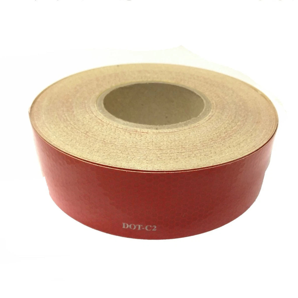 DOT 2" Red Construction Tape 50 Yard Roll Highly Reflective Trailer RV Camper (LPCDRD-2)