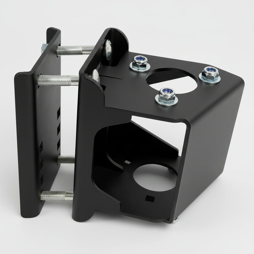 Trailer Tongue Jack Relocation Bracket — Bolt-On for 3-Bolt / A-Frame Jacks Part (LYOM-250)
