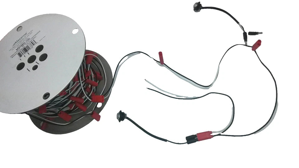 3/4" Red / Clear LED Bullet Marker Light with 12" Spaced Gen 2 Bullet Connector (M09300RCL-12BC)