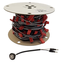 White 3/4" LED Hot Spot Light Continuous Wiring Harness with 12" Spacing PER FT (M09300WCL-12BC)