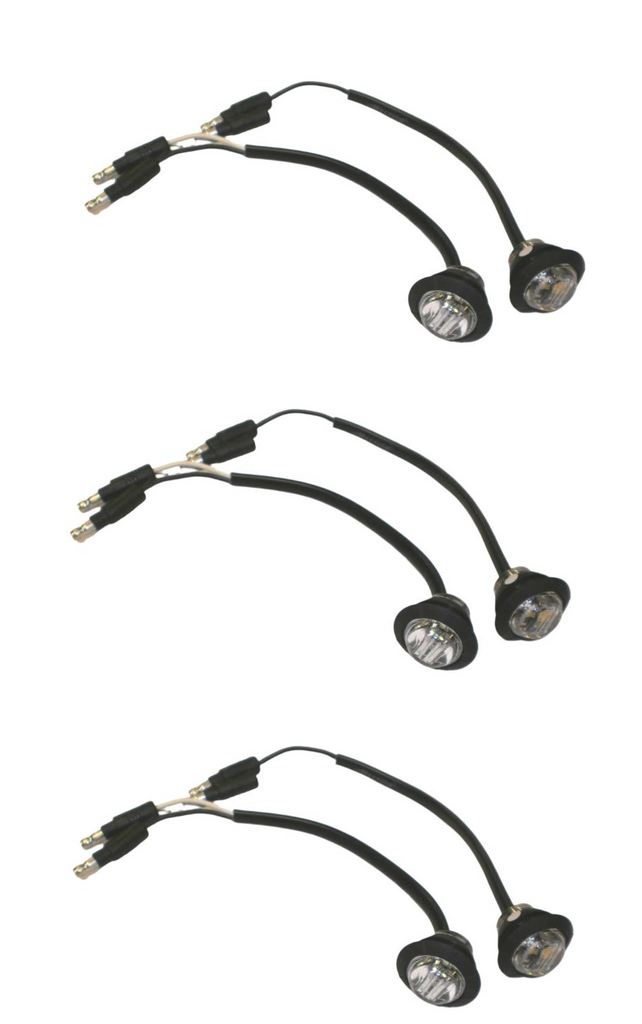 Maxxima 3/4" Mini White Clear LED Bullet Light W/SS Bezels (M09300WCL-SS-LOTOF6)