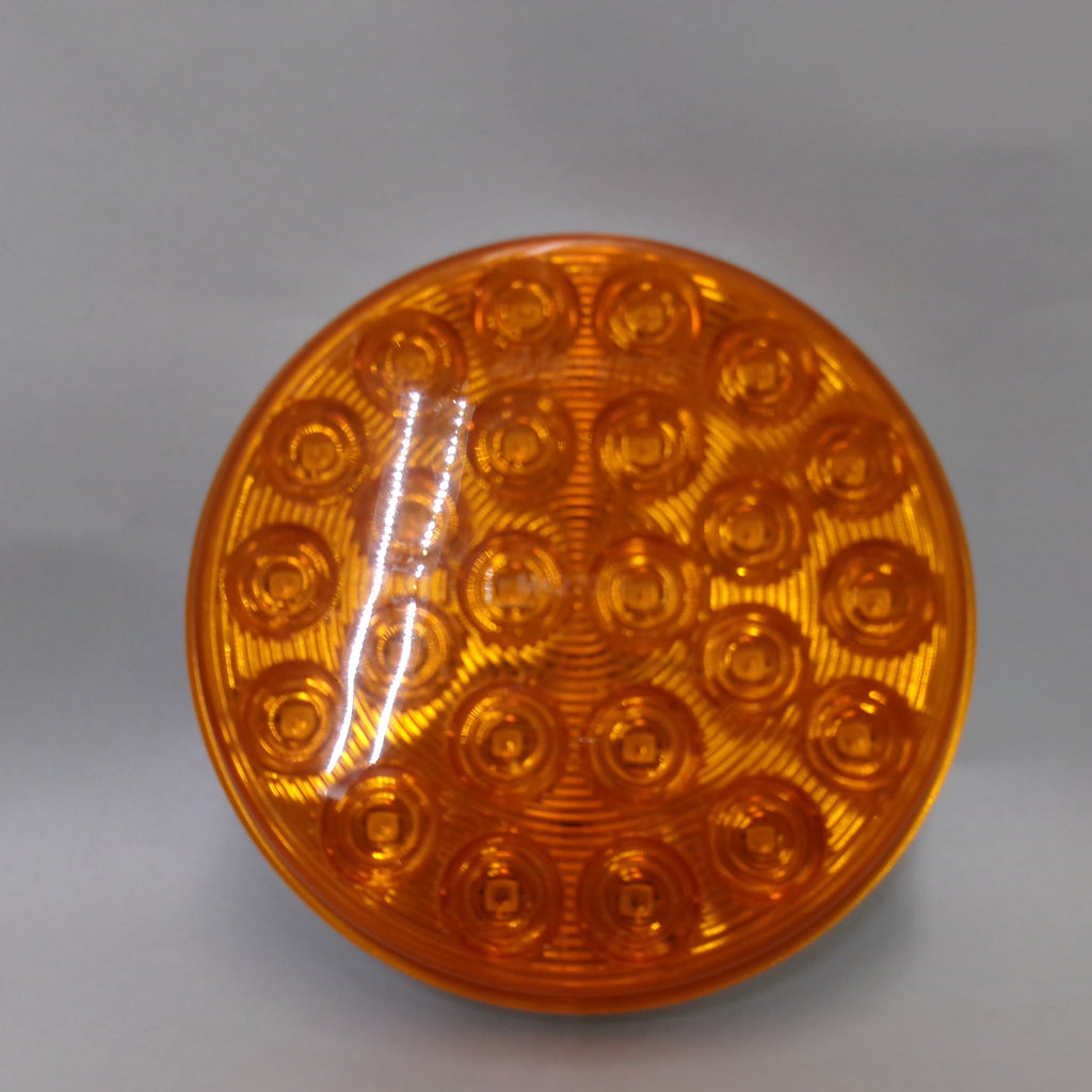 Maxxima 4" Round Orange LED Warning Light - 12/24V - Standard Connector (M42701Y)