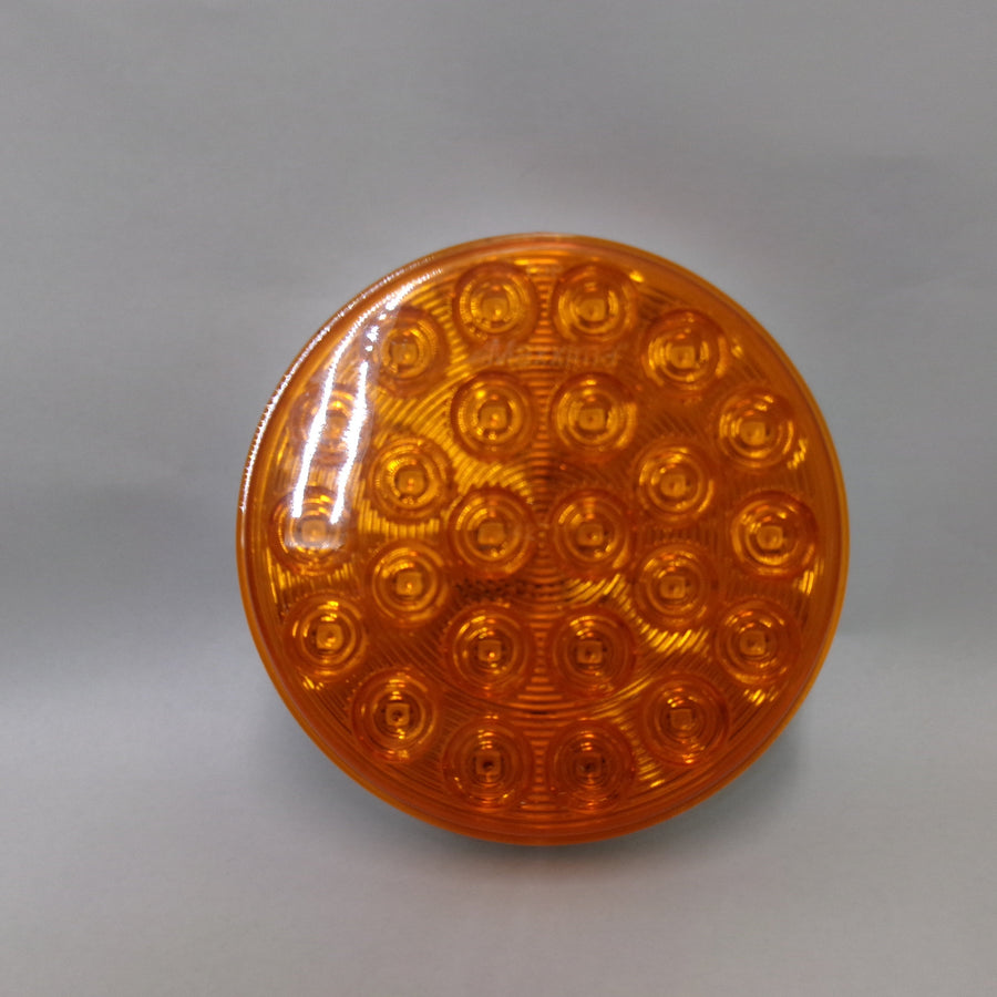 Maxxima 4" Round Orange LED Warning Light - 12/24V - Standard Connector (M42701Y)