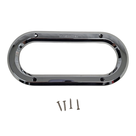 6" Oval Trim Ring Maxxima M50605 Truck Trailer Plastic Chrome Bezel Cover (M50605)