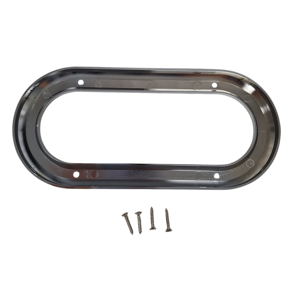 6" Oval Trim Ring Maxxima M50605 Truck Trailer Plastic Chrome Bezel Cover (M50605)