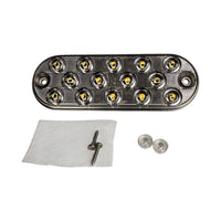 Two - Maxxima 6" Oval White LED Low Profile Back-Up with Two Adhesive Mounting Tape (M63350 + M63350-TAPE)