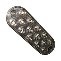 Two - Maxxima 6" Oval White LED Low Profile Back-Up with Two Adhesive Mounting Tape (M63350 + M63350-TAPE)