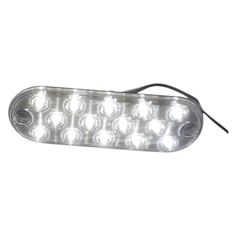 Two - Maxxima 6" Oval White LED Low Profile Back-Up with Two Adhesive Mounting Tape (M63350 + M63350-TAPE)