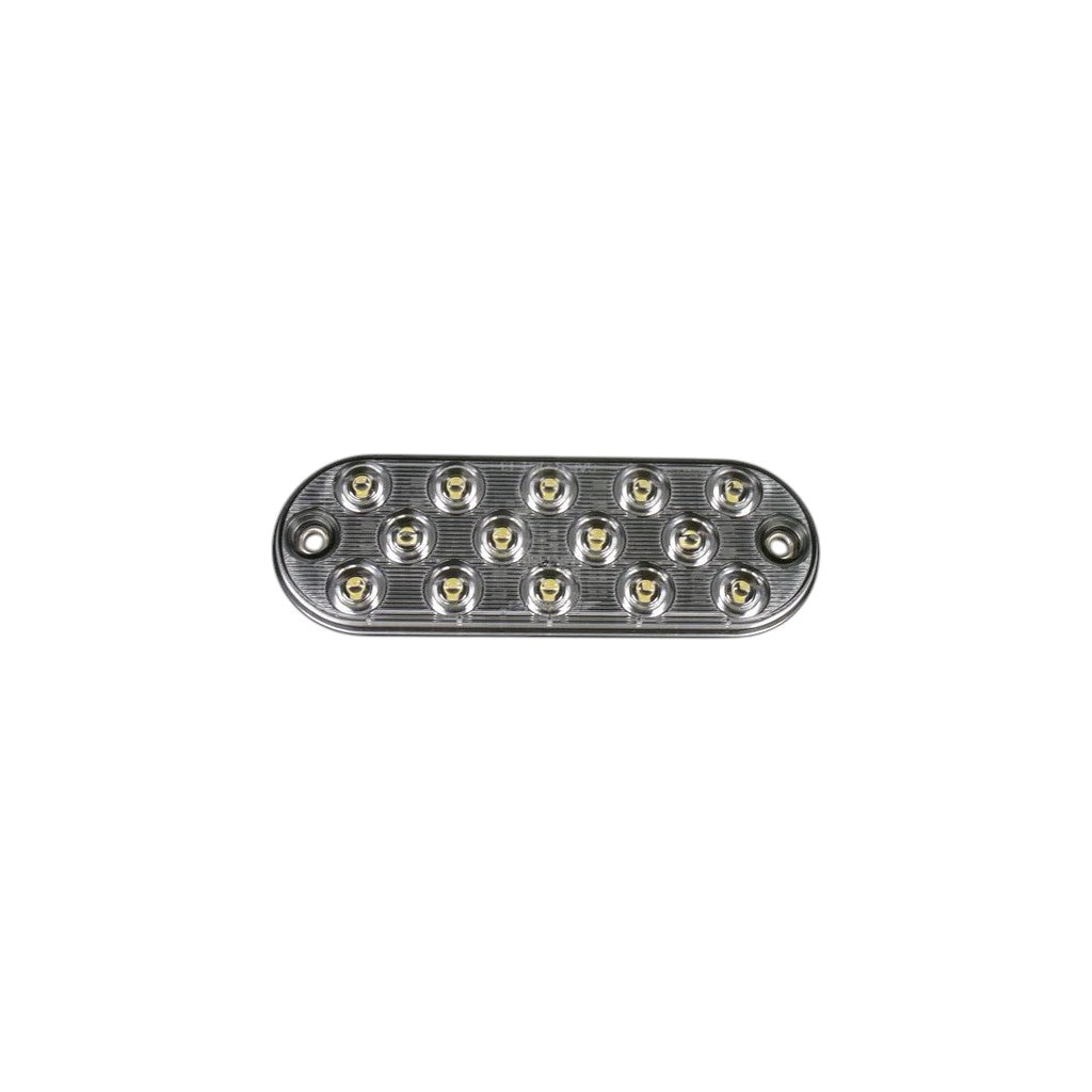 Two - Maxxima 6" Oval White LED Low Profile Back-Up with Two Adhesive Mounting Tape (M63350 + M63350-TAPE)