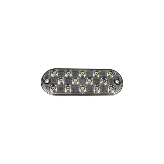 Two - Maxxima 6" Oval White LED Low Profile Back-Up with Two Adhesive Mounting Tape (M63350 + M63350-TAPE)