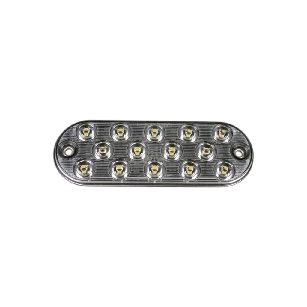Two - Maxxima 6" Oval White LED Low Profile Back-Up with Two Adhesive Mounting Tape (M63350 + M63350-TAPE)