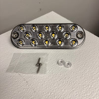 Maxxima 6" Oval White Clear LED Low Profile Backup Cargo Light - Grommet or 3M Adhesive Mount (M63350)