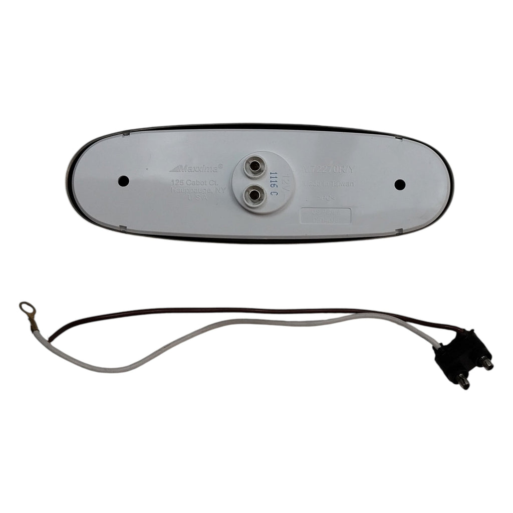 Maxxima LED Red Oval Marker Clearance Light Chrome Trim RV Trailer Truck (M72270R-KIT)