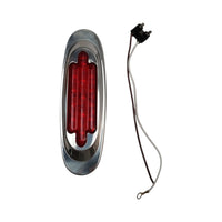 Maxxima LED Red Oval Marker Clearance Light Chrome Trim RV Trailer Truck (M72270R-KIT)
