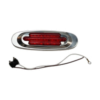 Maxxima LED Red Oval Marker Clearance Light Chrome Trim RV Trailer Truck (M72270R-KIT)